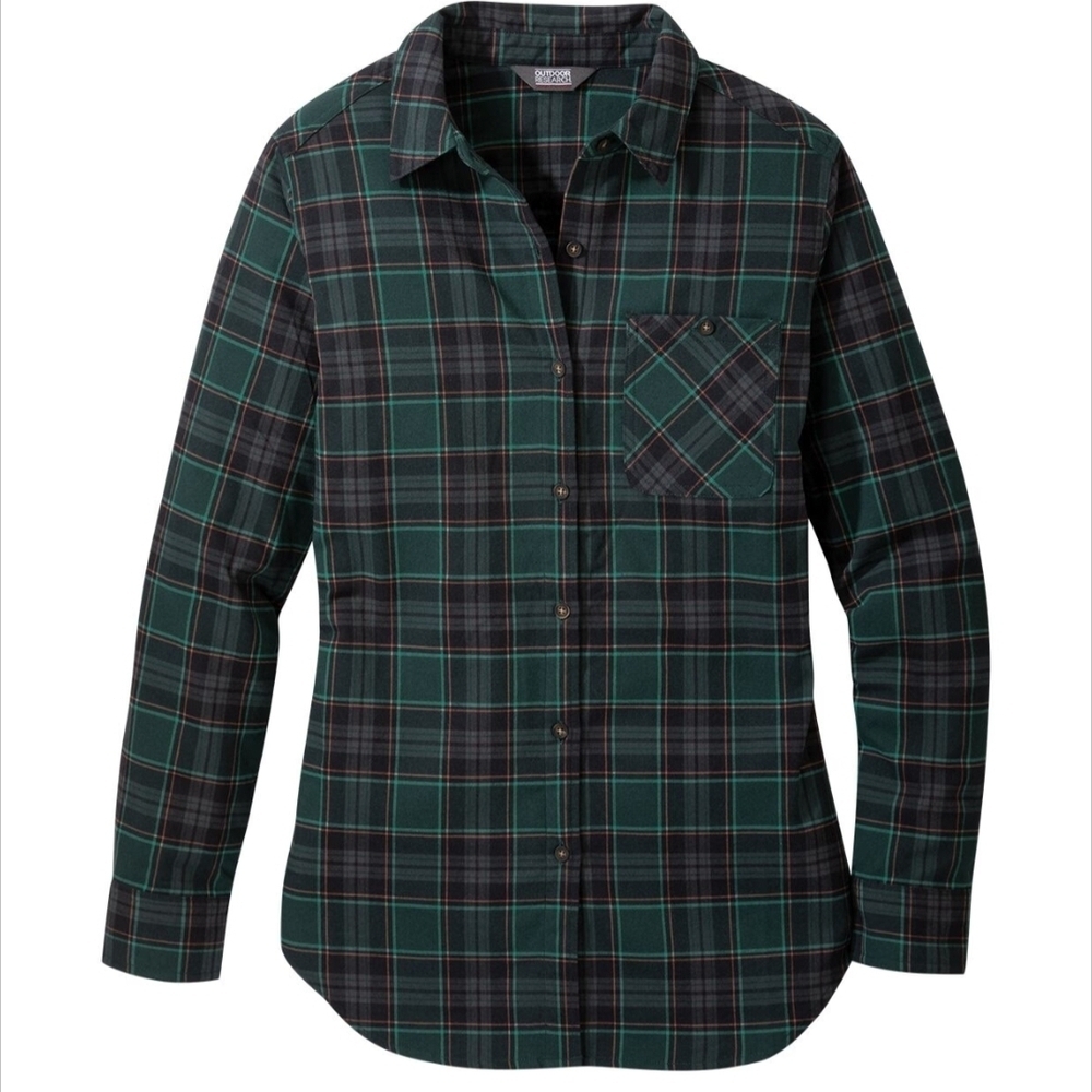 Outdoor Research Kulshan Flannel Tunic Button Down Shirt